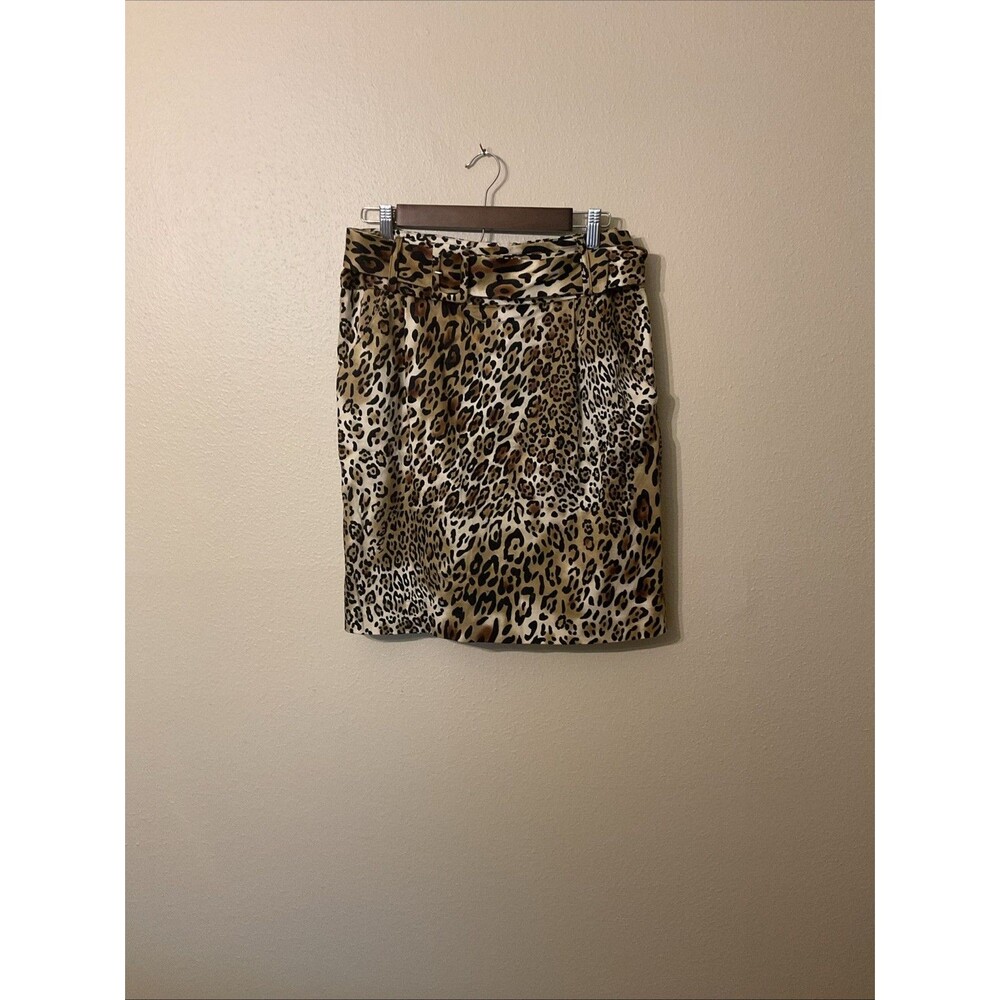 NWT Adrienne Vittadini Wild Safari Leopard Print Pencil Skirt  10 Ret $78